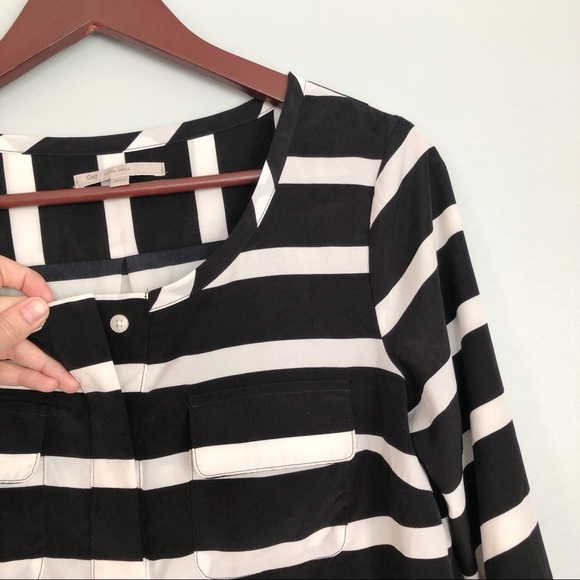 GAP Striped Popover Half Button Blouse - Picture 2 of 7